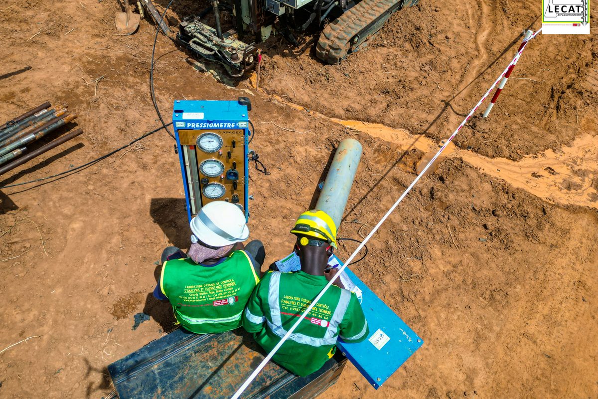 Essais pressiométriques sur chantier
